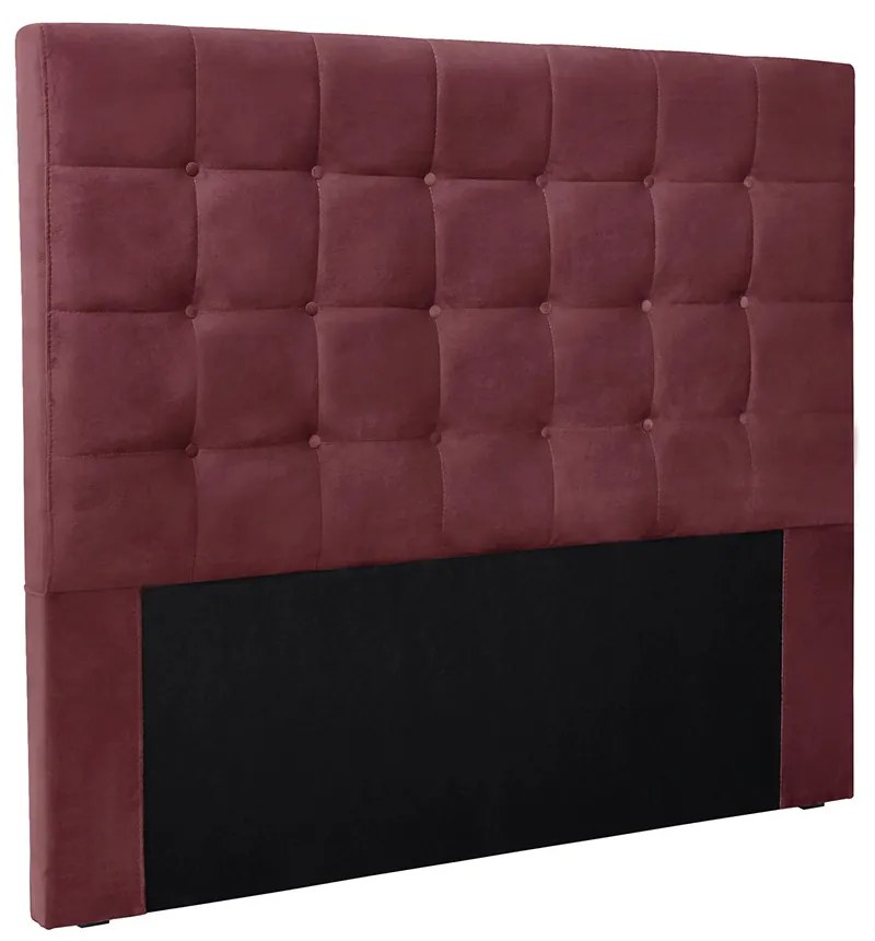 Cabeceira Cama Box Casal 140 cm Verona Veludo S04 - D'Rossi - Vinho