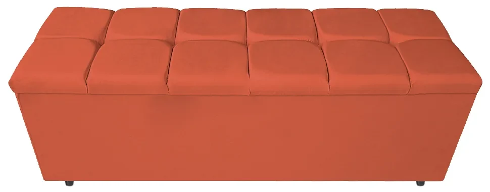 Calçadeira Estofada Manchester 140 cm Casal Suede Terracota - ADJ Decor