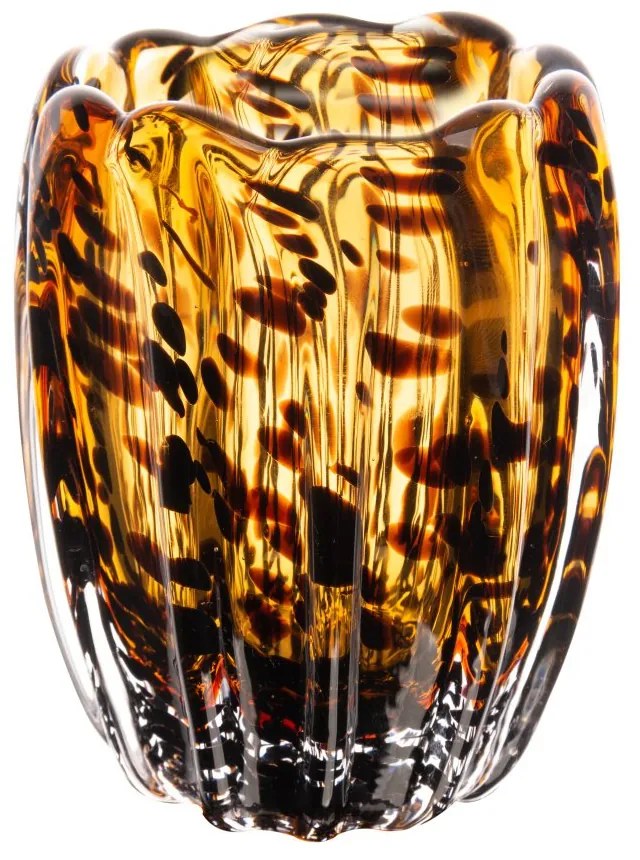 Vaso De Vidro Italy Leopardo 9cm X 12cm 61724 Wolff