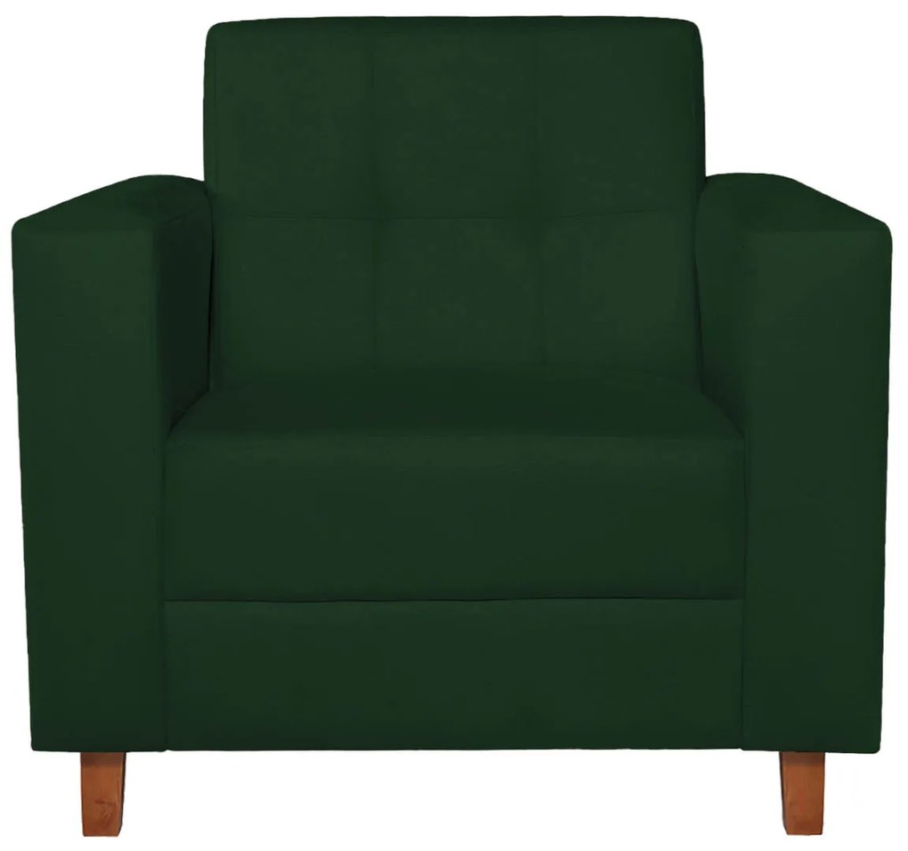 Kit Sofá 2 Lugares e 2 Poltronas Denver Suede Verde - ADJ Decor