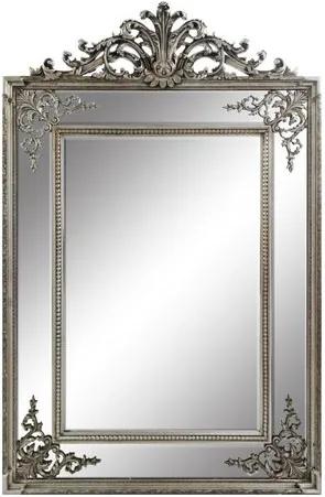 Espelho Clássico com Moldura Prateada 190x93x3cm
