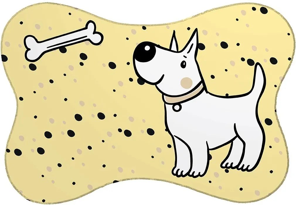 Tapete PET Mdecore Cachorro Amarelo46x33cm