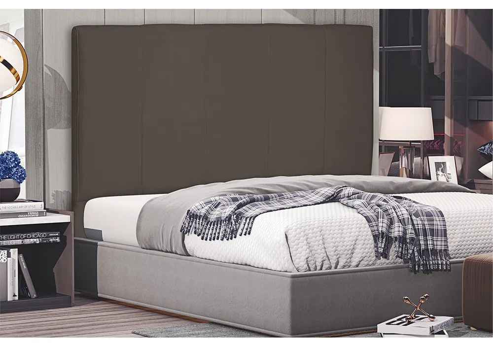 Cabeceira Arizona Para Cama Box Casal 140 cm Suede - D'Rossi - Caramelo