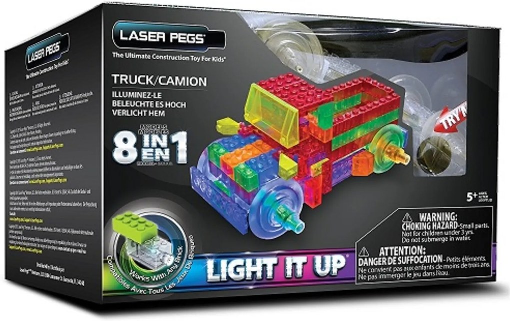Blocos de Montar Laser Pegs Caminhão 8 em 1 Verde