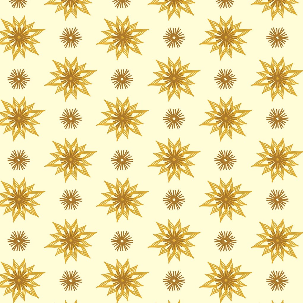 Papel de parede adesivo arabesco amarelo e marrom