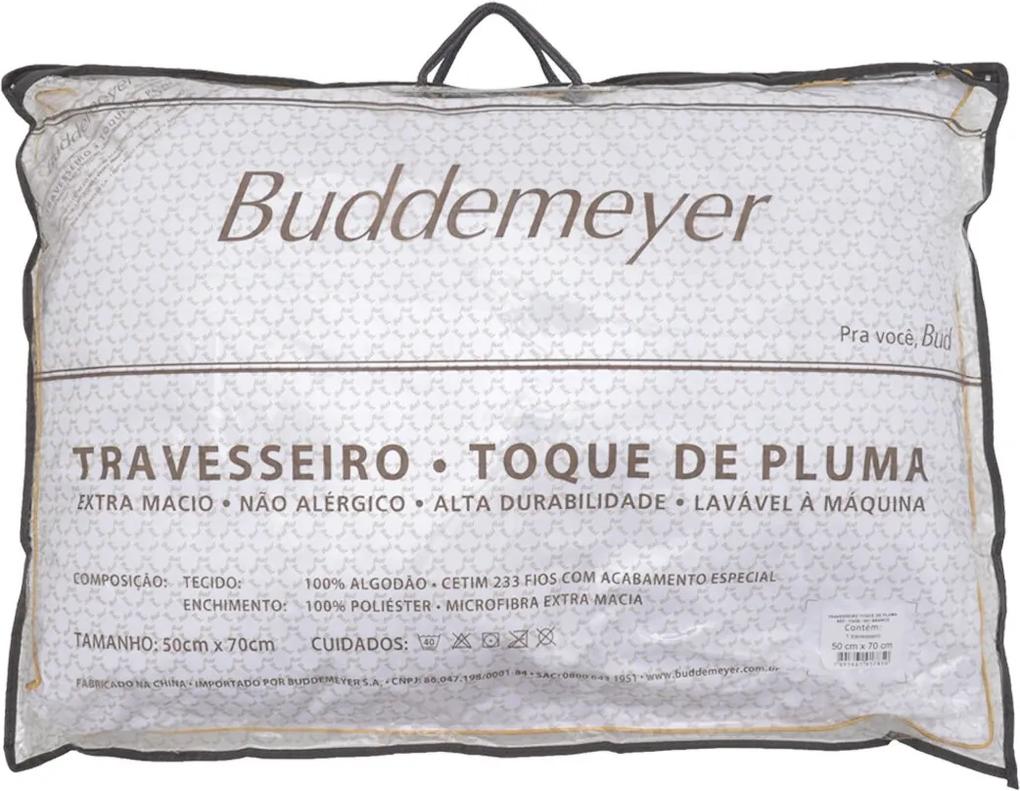 Travesseiro Buddemeyer Toque de Pluma 233 Fios Branco