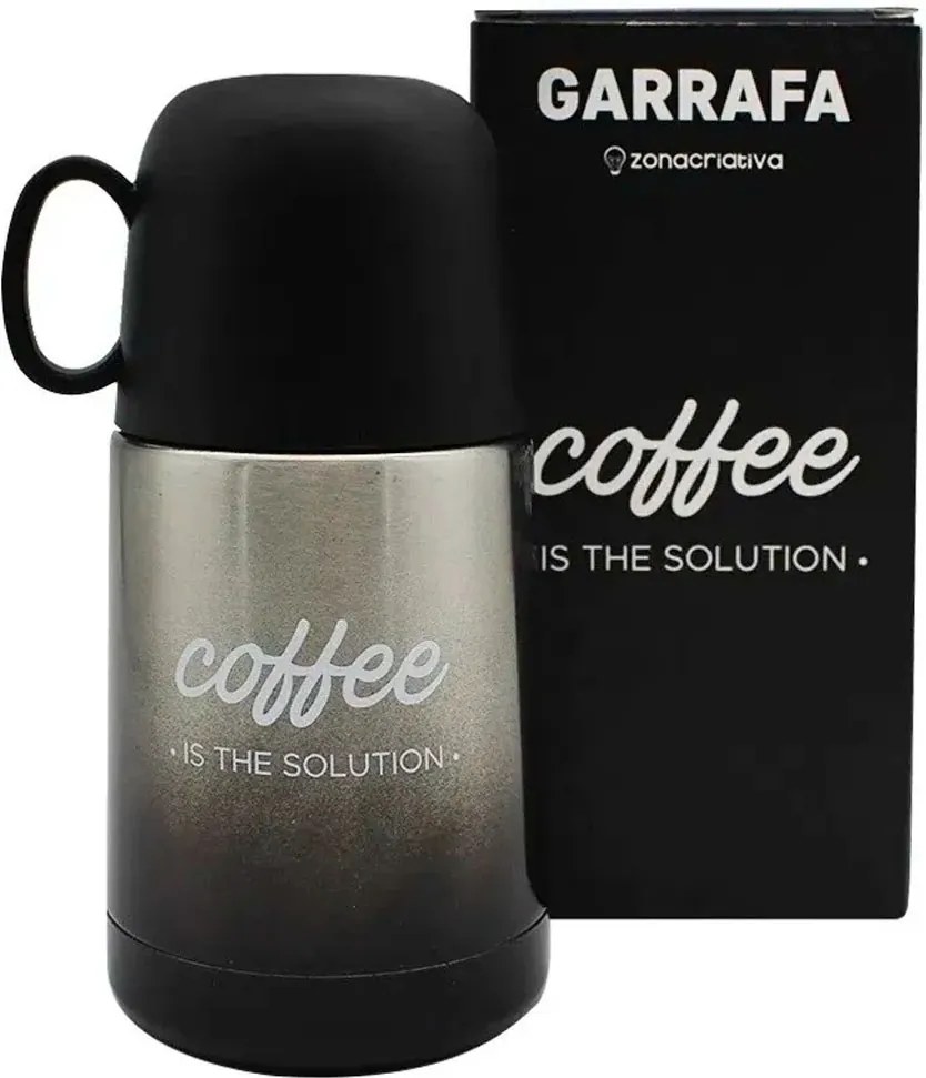 Mini Garrafa com Caneca Coffee is The Solution 210 ml