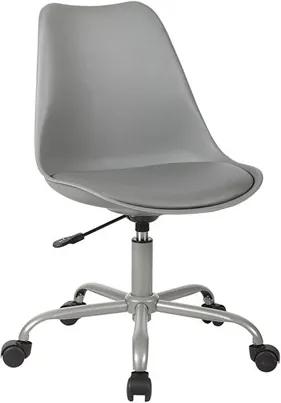 Cadeira Office Agata C/Base Pintada - Cinza