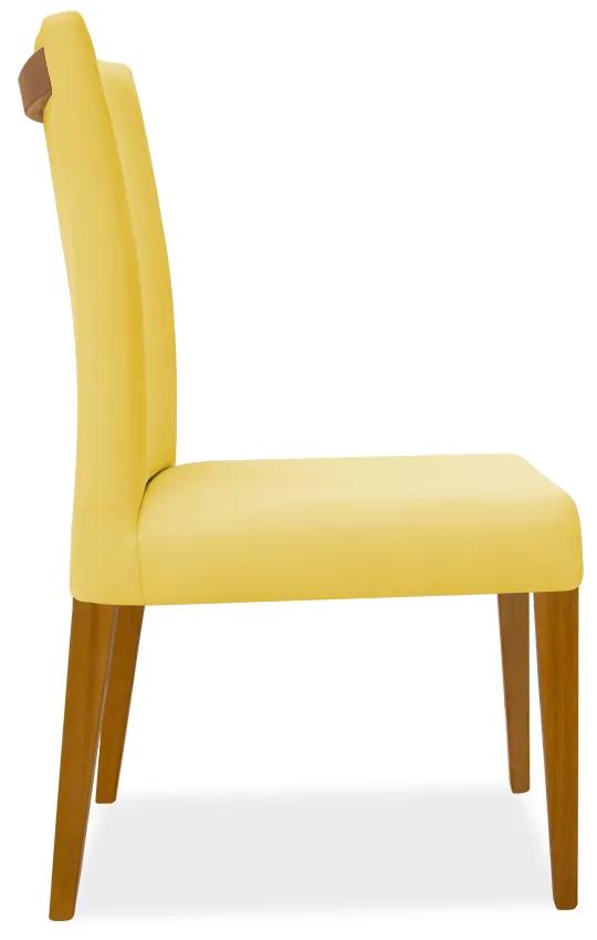 Kit 6 Cadeiras de Jantar Milan Veludo Amarelo