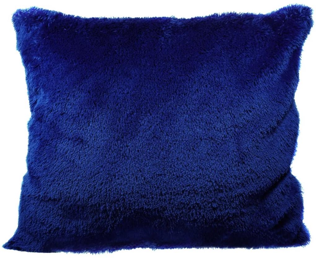 Capa de pelúcia para almofada premium c/ziper azul