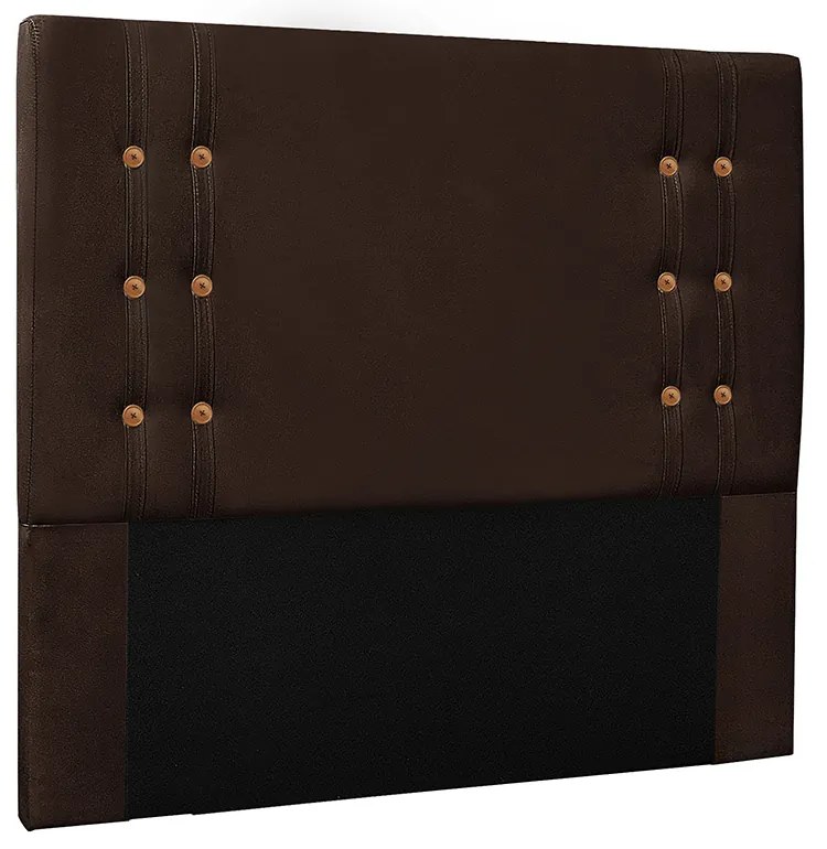 Cabeceira Cama Box Queen 160cm e Recamier Gênova Suede S04 - D'Rossi - Café