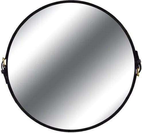 Espelho Fontenelle Couro Preto 60 cm - 35729 - Sun House