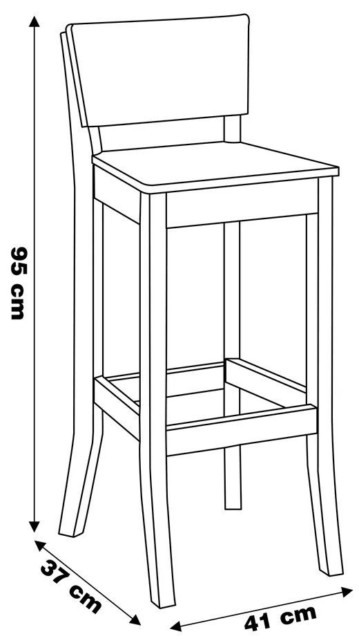 Banqueta Decorativa Sala de Jantar Dora sem Estofado G42 - Gran Belo