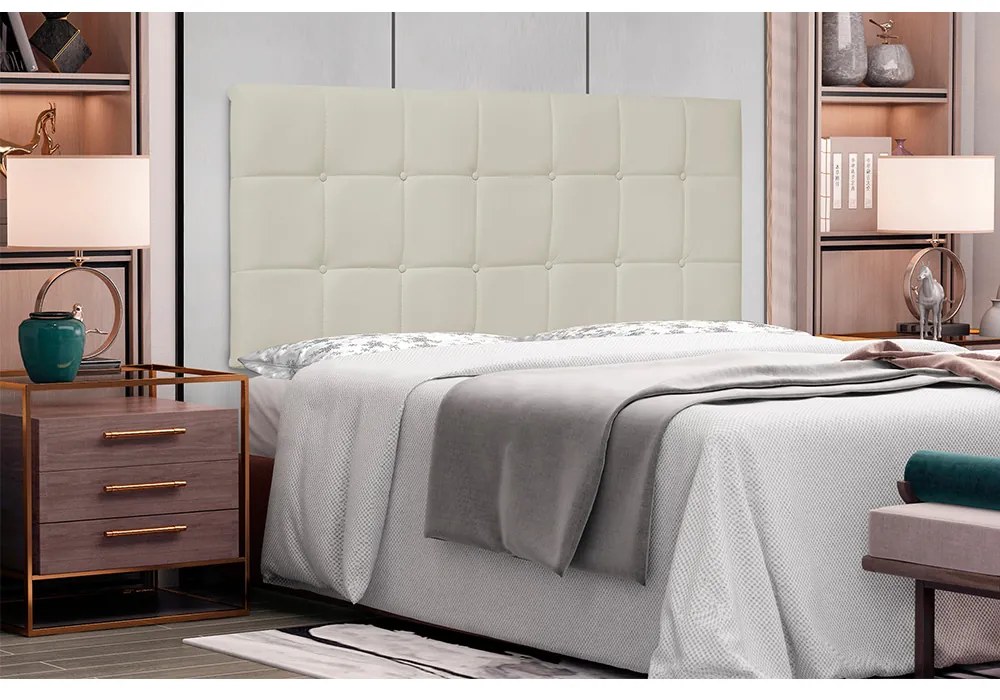 Cabeceira Painel Verona Para Cama Box Solteiro 90 cm Corino - D'Rossi - Bege