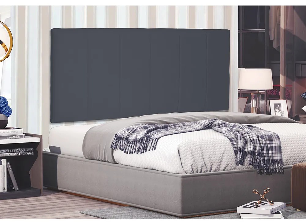 Cabeceira Painel Arizona Para Cama Box Queen 160 cm Suede Cinza - D'Rossi