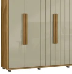 Guarda Roupa Casal 230cm Com 6 Portas Barok Opala/Cumaru Z10 - Mpozena