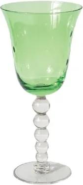 Conjunto Taças de Vidro para Vinho Lapidado Verde 190ml 6 peças