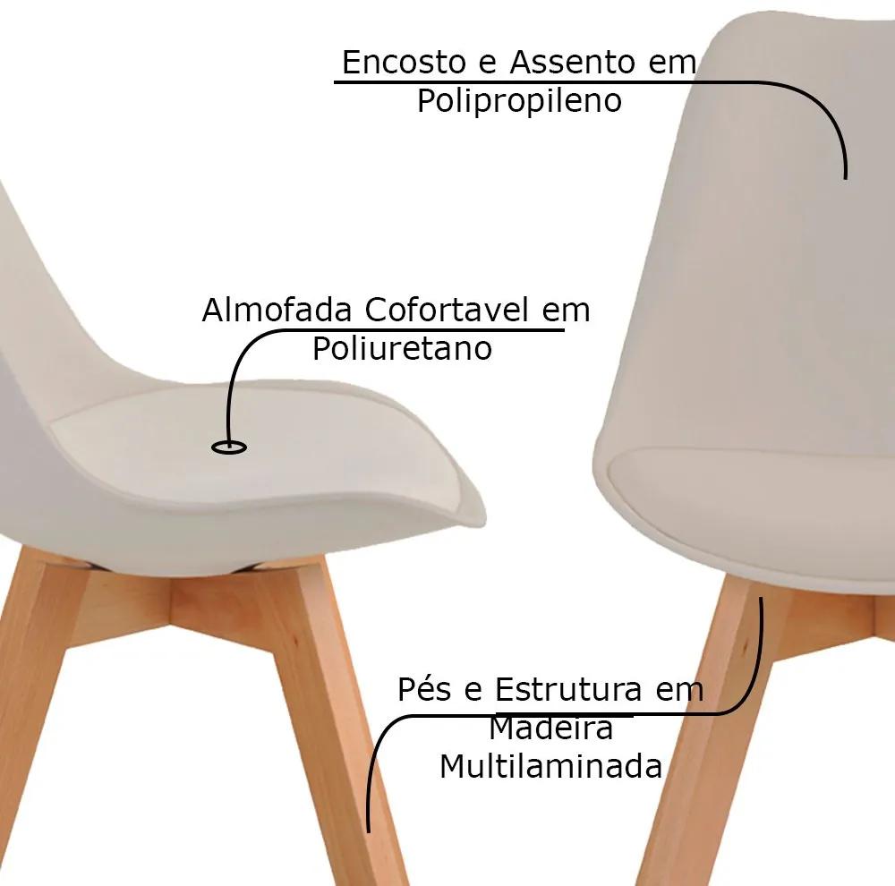 Kit 2 Cadeiras Decorativas Sala e Escritório SelfCare (PP) Nude G56 - Gran Belo
