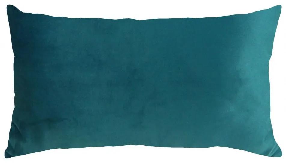 Capa de Almofada Retangular Veludo Azul Turquesa Escuro 60x30