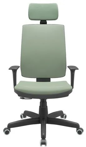 Cadeira Office Brizza Soft Vinil Verde RelaxPlax Com Encosto Cabeça Base Standard 126cm - 63499 Sun House