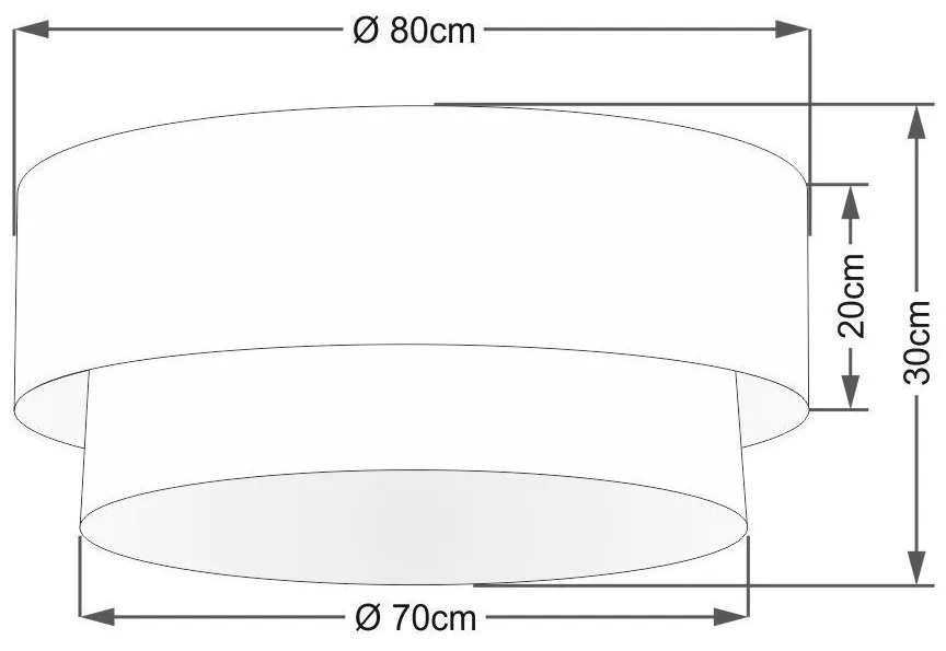 Plafon Para Sala Cilíndrico SL-3065 Cúpula Cor Café Branco