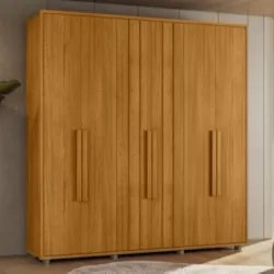Guarda Roupa Casal 250cm Com 6 Portas Vibe Cinamomo Z10     - Mpozenat