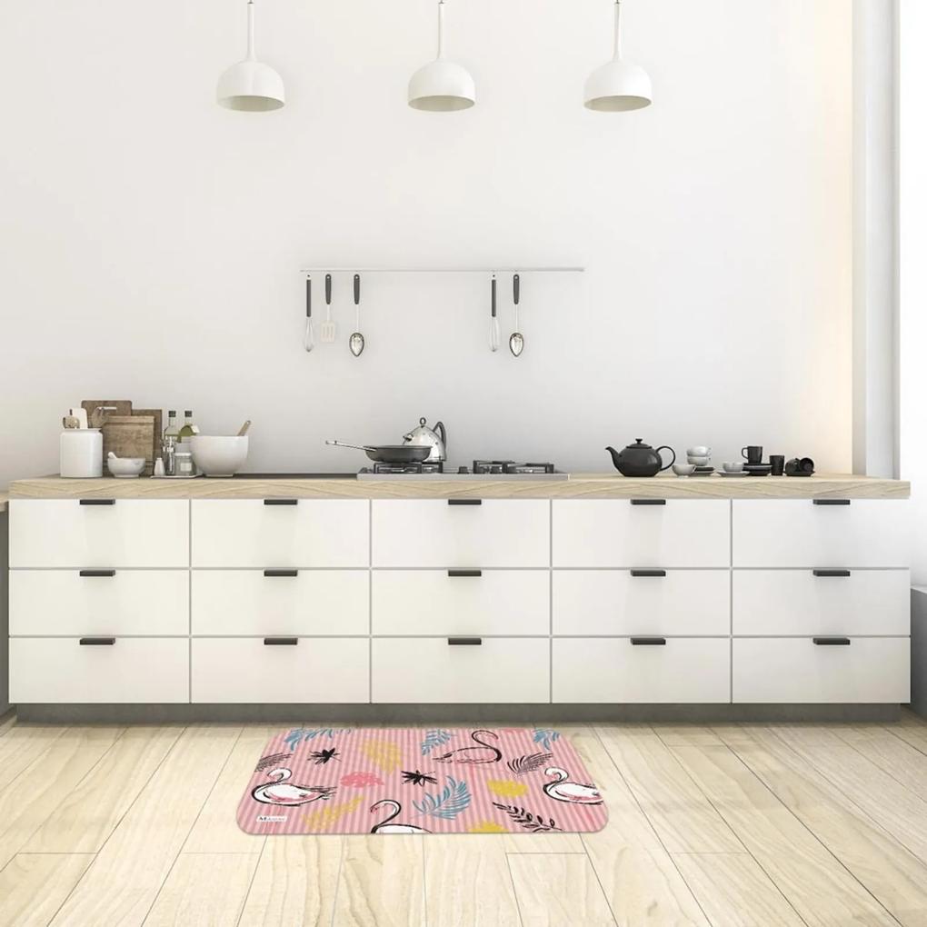 Tapete de Cozinha Mdecore Flamingo Rosa 40x60cm