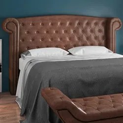 Cabeceira Cama Box Casal King 195cm Provença P02 Sintético Camel - Mpo