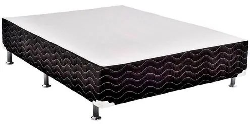 Base de Cama Box Light Black Alta Casal 138 cm (LARG) - 42678 Sun House