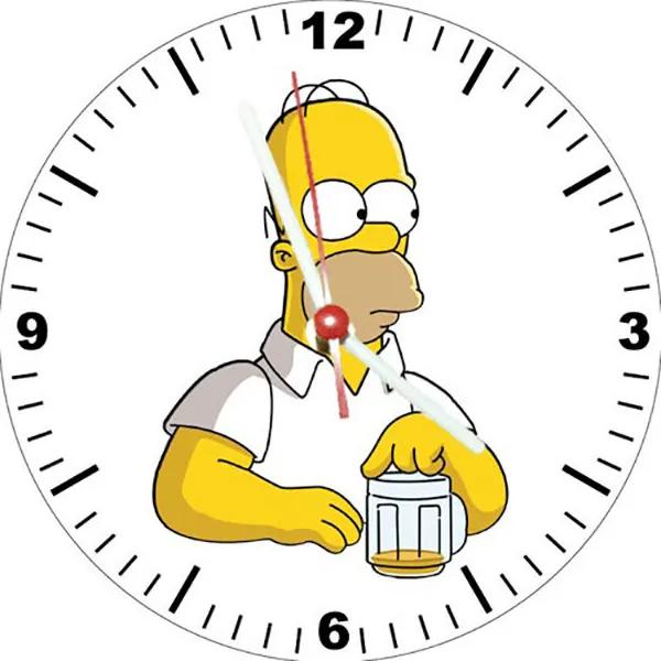 Relógio Decorativo Simpsons Homer Beer