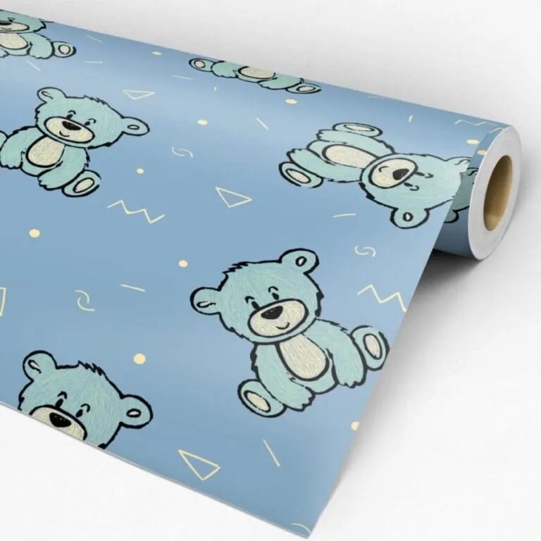 Papel de Parede Urso Azul