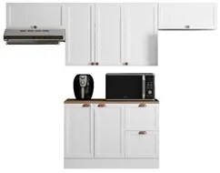 Armário de Cozinha Modulado 4 Peças Com Tampo CJ10 Duna P09 Branco - M