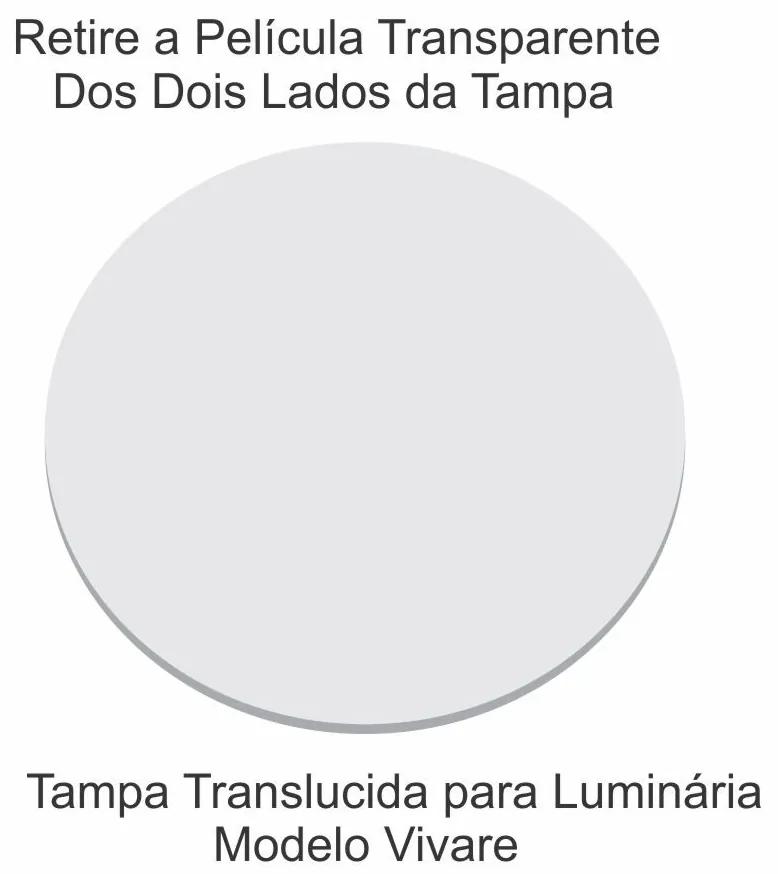 Disco Circular 25cm Branco P/ Lustre Tampa Luminária 2mm x 25cm Td-6004