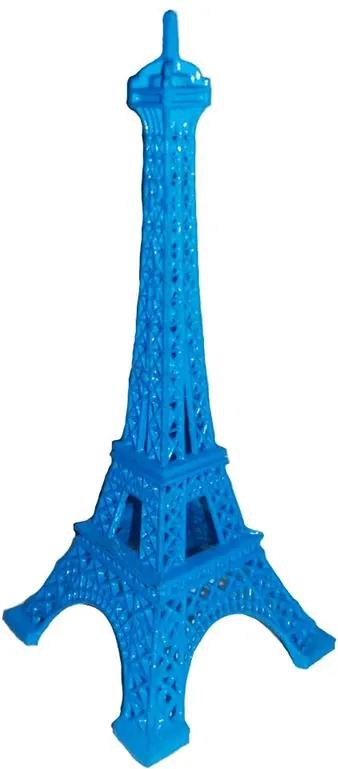 Miniatura Metal Torre Eiffel Azul