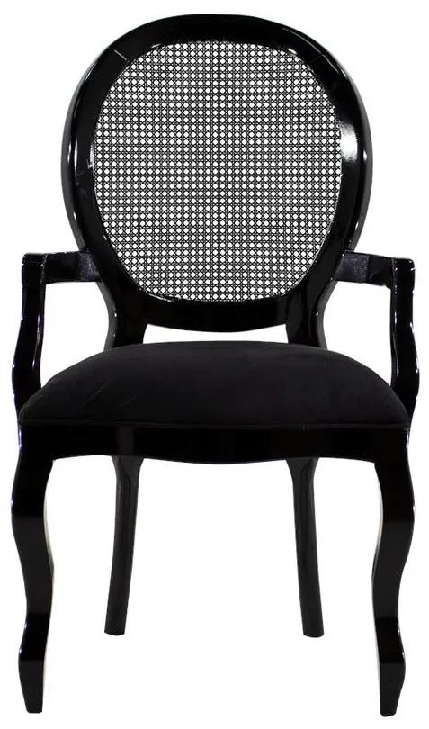 Cadeira de Jantar Medalhão Lisa com Braço - Wood Prime 25406 Liso