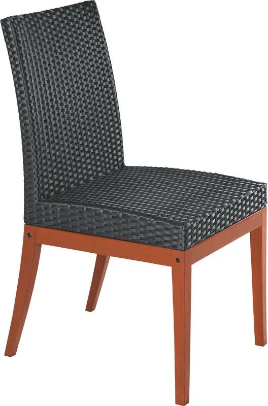 Cadeira sem braços Fibra Preta - Terrazzo Fibra - Cor Preto - Tramontina
