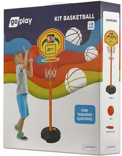 Go Play Kit Basquete com Pedestal Ajustável Bola e Bomba Indicado para +3 Anos Multikids - BR951 BR951