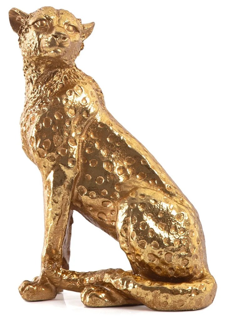 Escultura Leopardo - Dourado