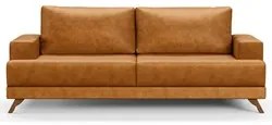 Sofá 2 Lugares 160cm Living Pés Curvos Santi D05 Sintético Whisky - Mp