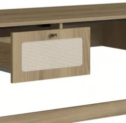 Mesa Escrivaninha Home Office Pé Metal Arlo A10 Hanover/Dourado - Mpoz