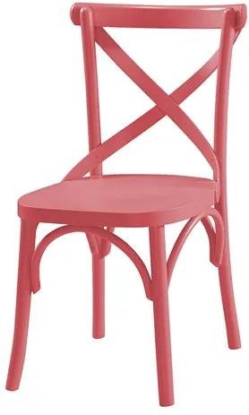 Cadeira Cenni em Madeira Maciça - Rosa Forte