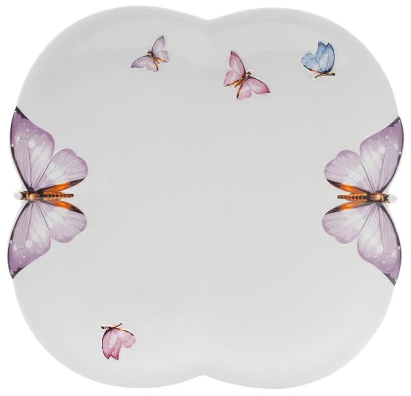 Jogo 6 Sousplat Porcelana Borboletas 27cm 1170 Wolff