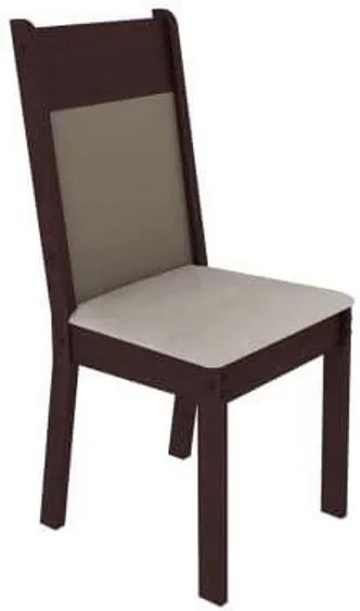 Conjunto 2 Cadeiras 4280 Madesa Tabaco/Pérola