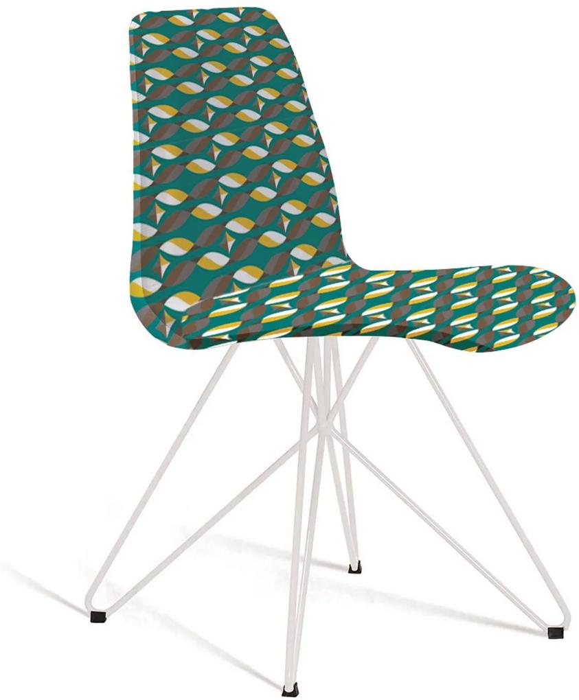 Cadeira Eames Base Aço Carbono Daf Colorido Verde