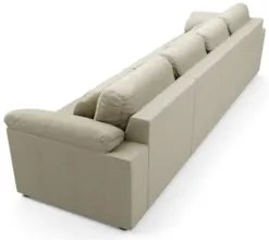 Sofá Retrátil 4 Lugares Para Sala 339cm Dijon Couro Creme S07 - Mpozen