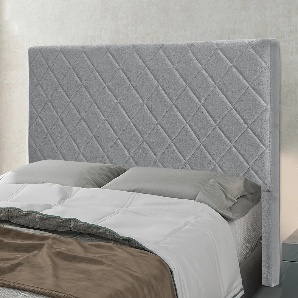 Cabeceira Cama Box Casal 140 cm Dubai Linho S04 - D'Rossi - Cinza