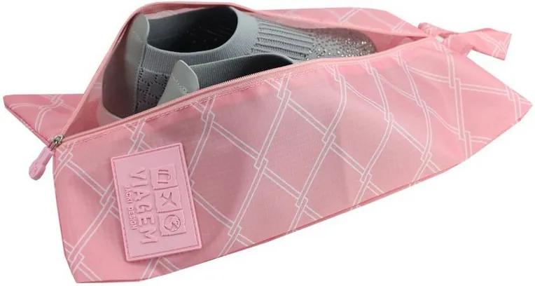Bolsa Para Sapato Detalhada - Rosa - Jacki Design