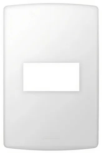 Placa 1 Modulo Com Suporte 4x2 Plastico Branco Bianco Pro