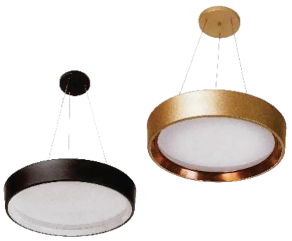 Pendente Rubi Ø53X14Cm Led 30,5W Bivolt | Usina 19061/53 (GF-M Grafite Metálico, 3000k)