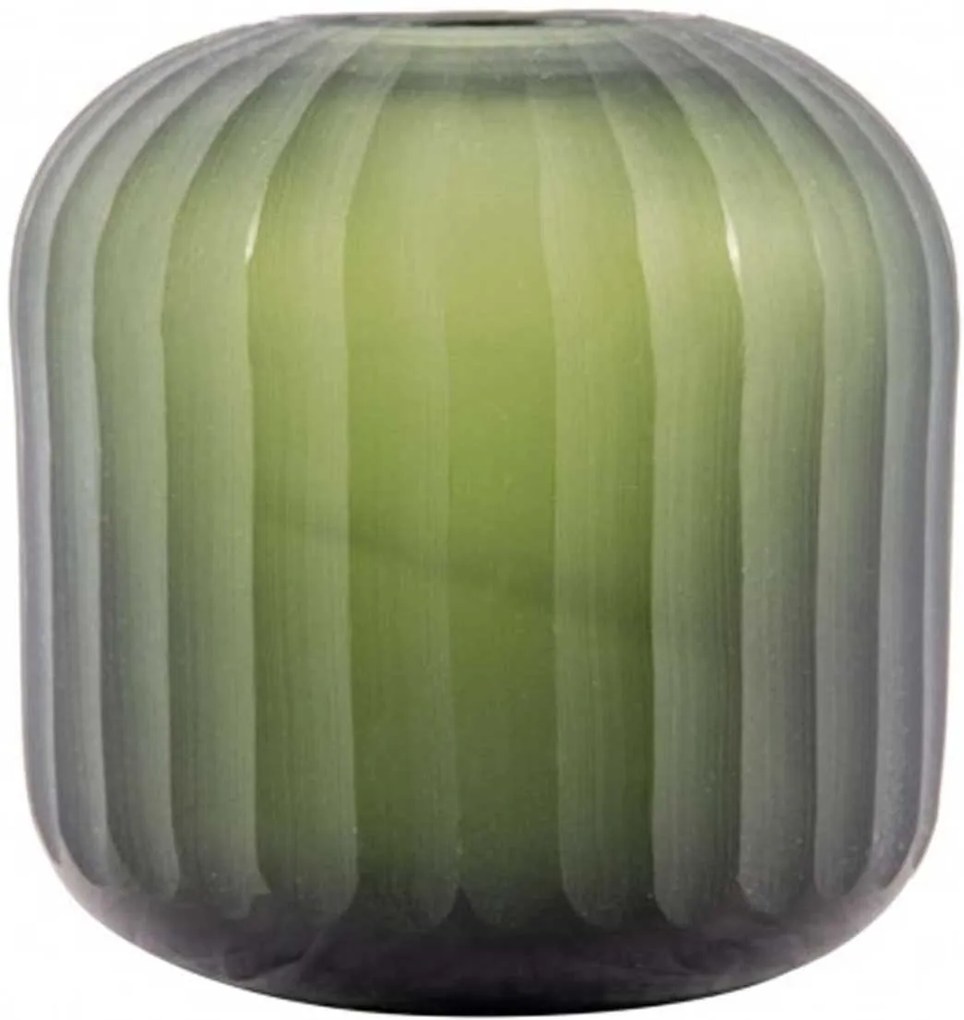 Vaso de Vidro Decorativo Redondo Green